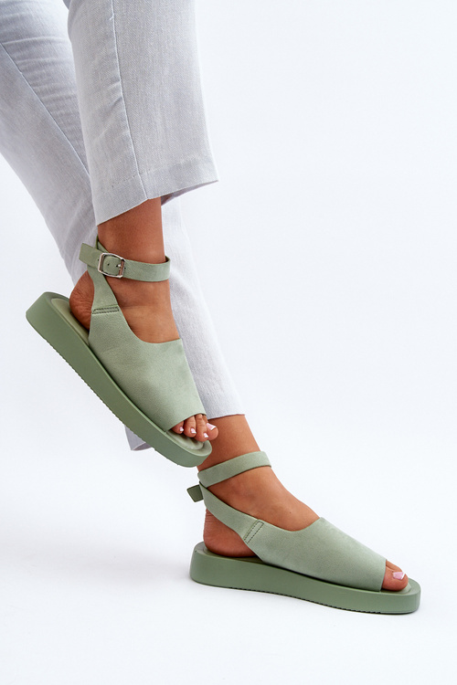 Pohodlné Dámské Sandály Na Platformě Zelené Rubie