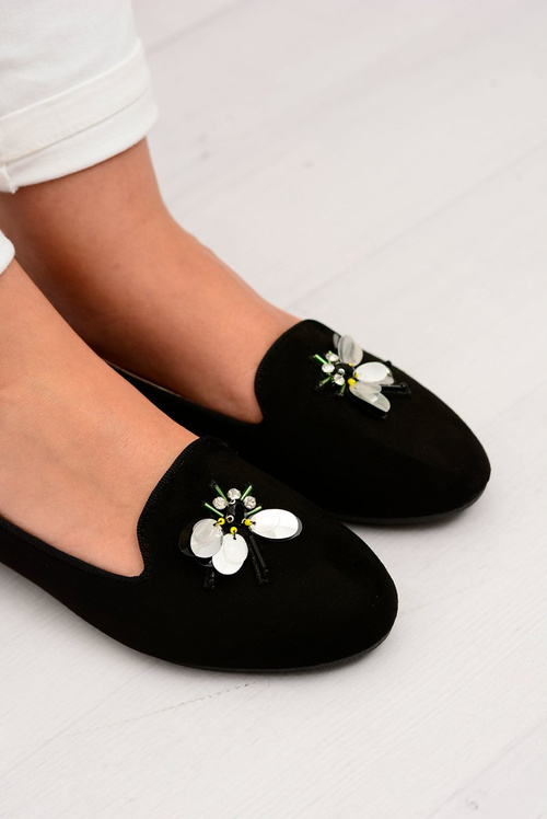 Suede Black Women's Ballerinas Lordy Vena