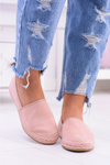Espadrilles Dámske tenisky Estelle práškovú ružovú farbu