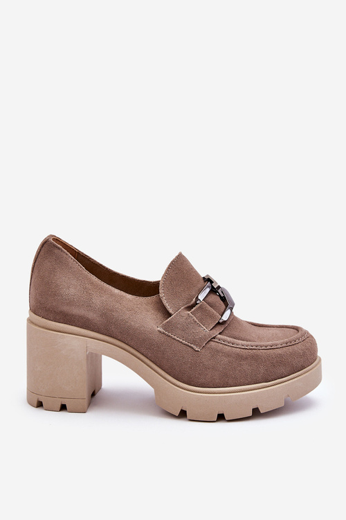 Elegantní boty na sloupu Se tmavě stříbrná zdobením béžove Harmell