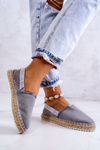 Materiály espadrilles zapôsobia na veľkú hviezdu jj274876 šedá