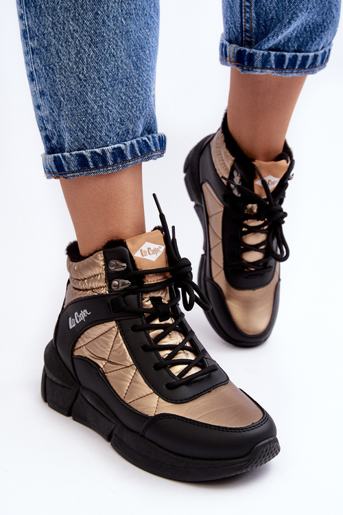 Ocieplané Dámské Botky Na Platformě Lee Cooper LCJ-23-44-1986L Zlaté