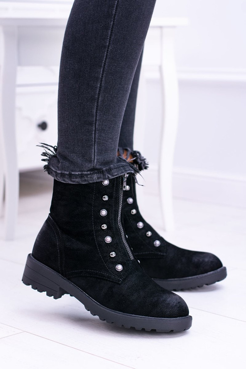 Černé dámské boty Trapers Dowito