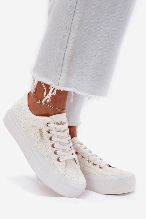 Dámske Tenisky S Čipkou Lee Cooper LCW-25-31-3438L Biele