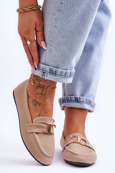 Klasické Slip On Mokasíny Světle béžová Carly