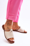 Dámsky byt -priklonený Nicole 2806/054 béžová flip -flops