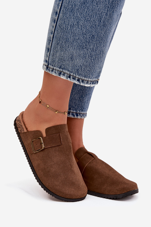 Dámské pantofle a na platformě s přezkou Selio