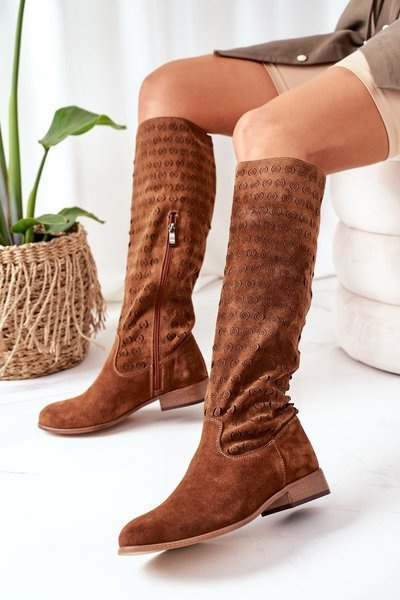 Semišové topánky so vzorom Brown Montana Openwork