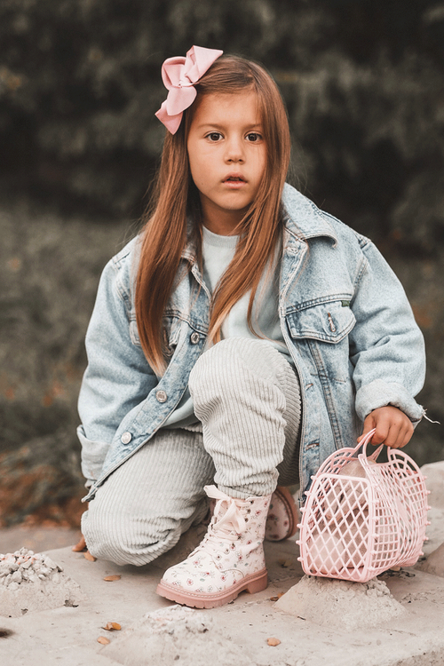 Dětské zateplené boty na zip Růžové Dolida