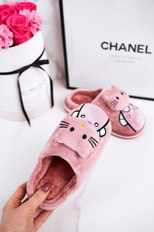 Izolované flip flops pre deti Papci Pink Kitty