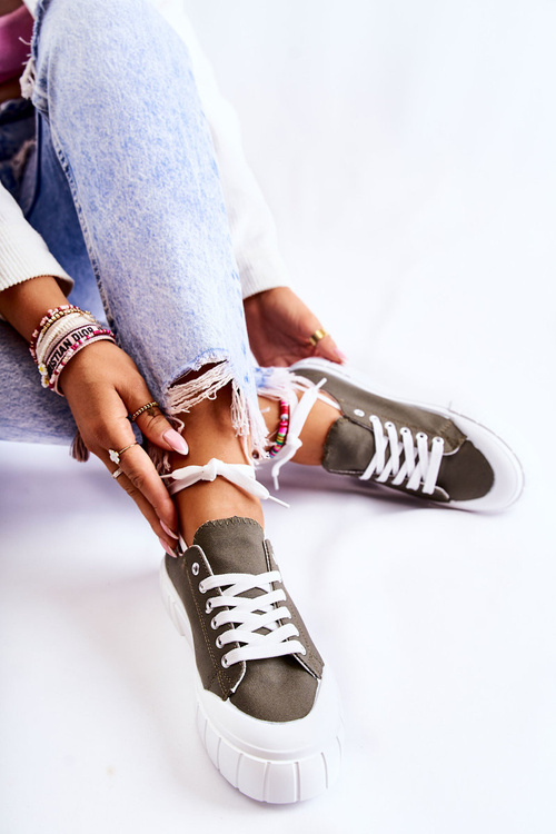 Dámské Tenisky na platformě Khaki Comes