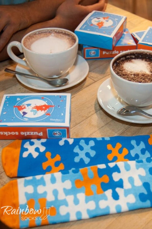 Ponožky PUZZLE Rainbow Socks
