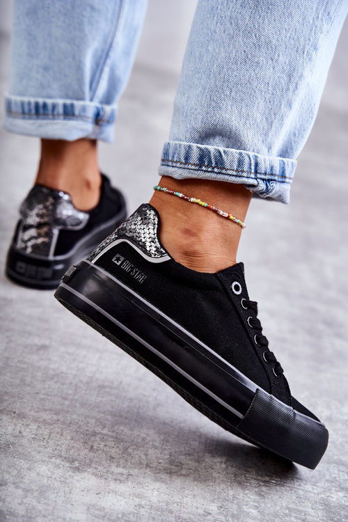 Dámske materiálne tenisky Big Star KK274036 čierna