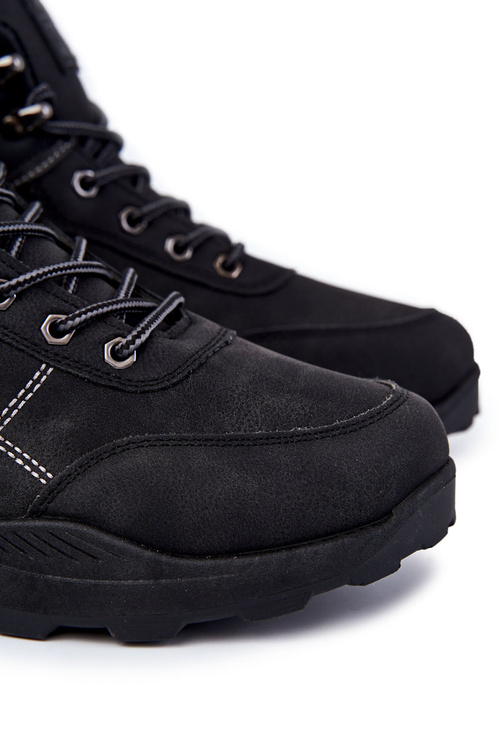 Pánské zateplené boty Trappers Černe Allan