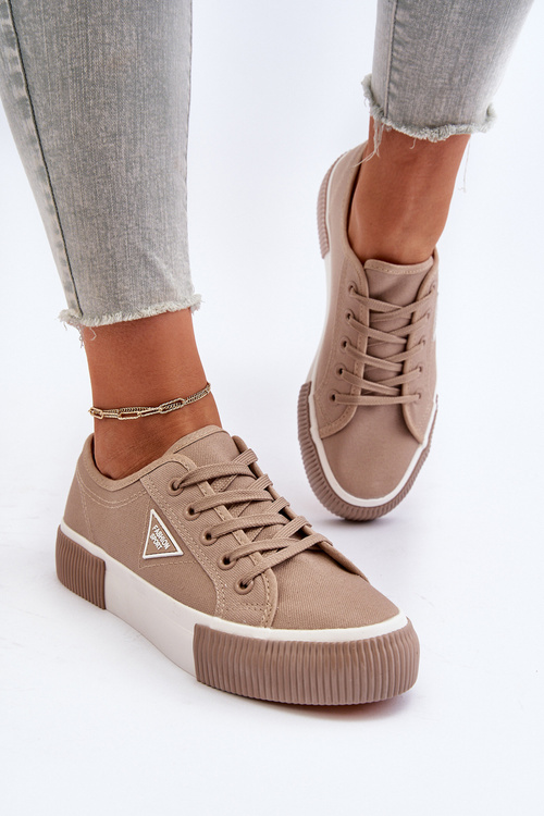 Nízké dámské tenisky béžové Enalae