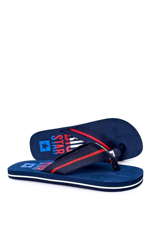 Pánske flip -flops Big Star FF174478 Navy Blue