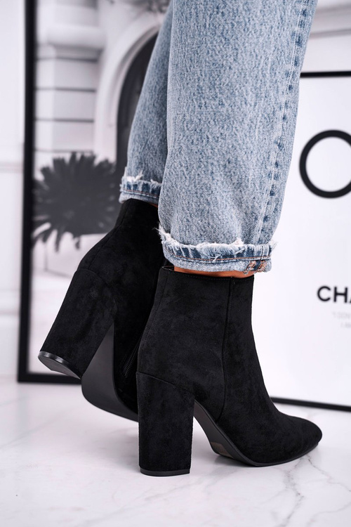 Dámské Kotníkové Boty Na Podpatku černé Sharks