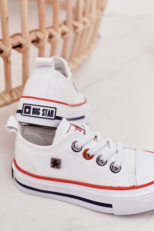 Dětské Klasické Tenisky Nízké BIG STAR HH374089 Bile