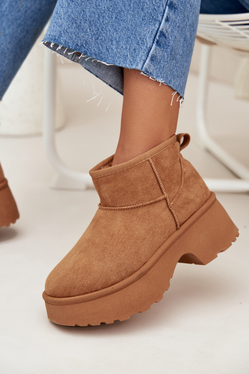 Dámské Nízké Sněhule Na Zasun S Tepelnou Podšívkou Camel Mavelle