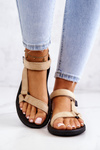 Dámske semišové športové sandále Beige Harris