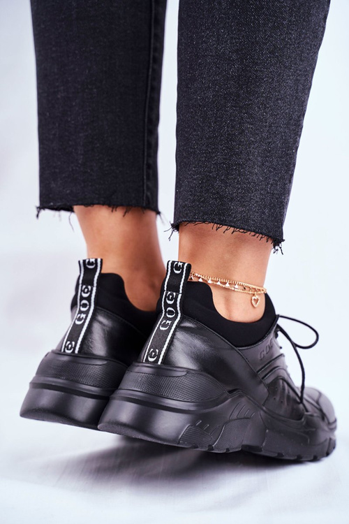 Kožené športové topánky tenisky Goe GG2N3041 čierna