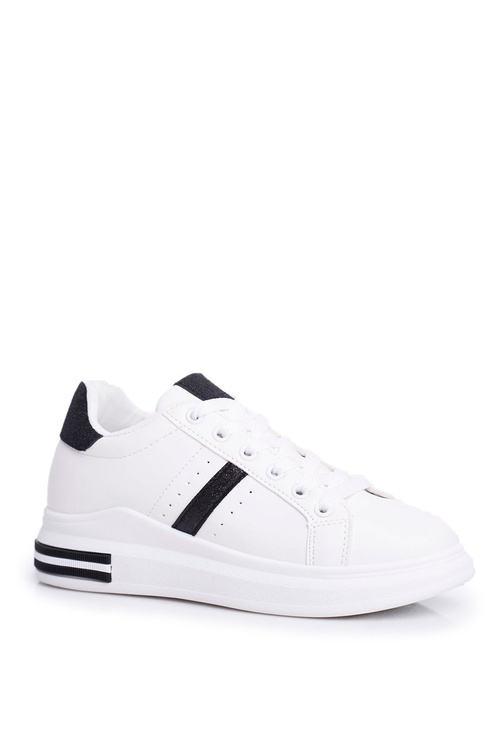 Dámská Sportovní Obuv Třpytivá Černo-Bílá Berge