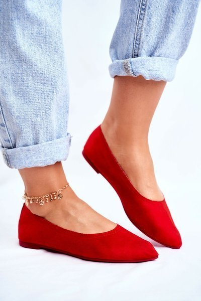 Eko-Zamsz Red Bellissima Ballerinas