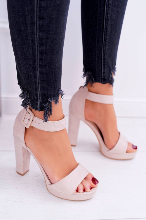 Dámske sandále s vysokým obsahom sandálov semiš