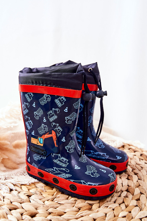 Detský gumový galoshes Navy Blue Uttris rýpadlo