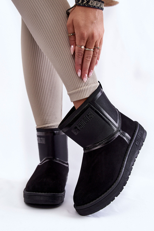 Dámske posuvné snehové topánky Veľká hviezda KK274614 Čierna