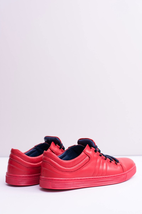 Pánské kožené boty Sneakers červené Torres