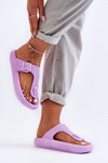 Dámske klavírne fialové flip -flops Apolla