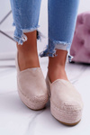 Dámské Espadrilky Slip On Semišové Béžové Varles