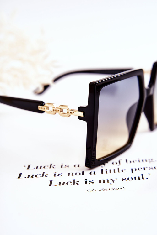 Veľké štvorcové slnečné okuliare ombre v130043 čierne