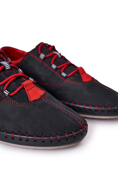 Pánské Kožené Polobotky BEDNAREK Tmavě Modré