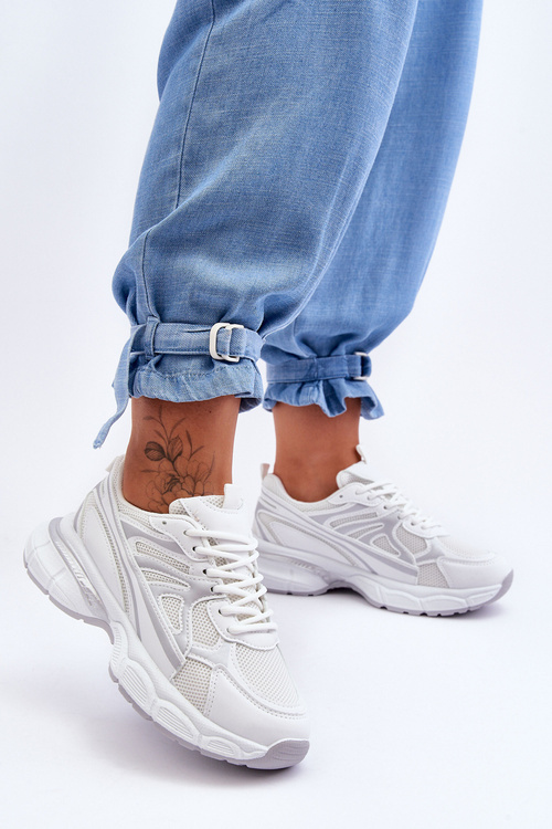 Dámské sportovní šněrovací bílé Emare