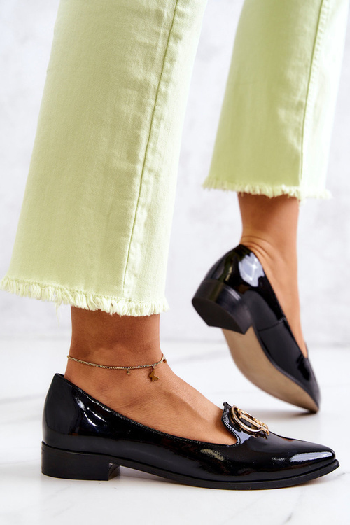 Dámské lakované mokasíny Lordsy Nicole 2712/035 Black