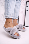Dámské Kožešinové Papuče Šedé Cozy Time