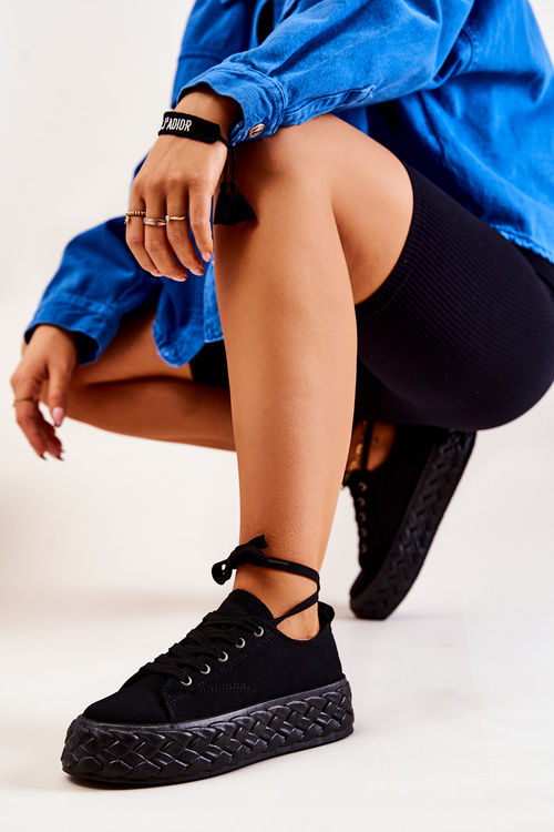 Tenisky Na Masivní Platformě Černe Suzane