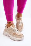 Klasické športové topánky na platforme Beige Bowie Platform