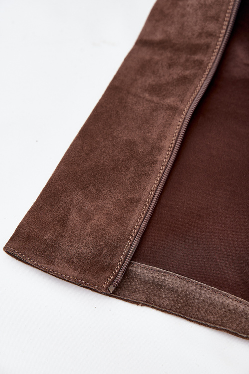 Semišové Čižmy Na Opätku So Zipsom Hnedé Lissara