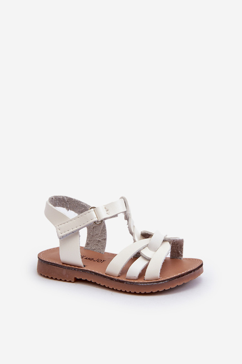 Detské sandále so suchým zipsom biele Marimona