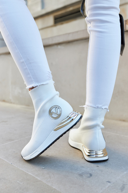 Dámske biele ponožky