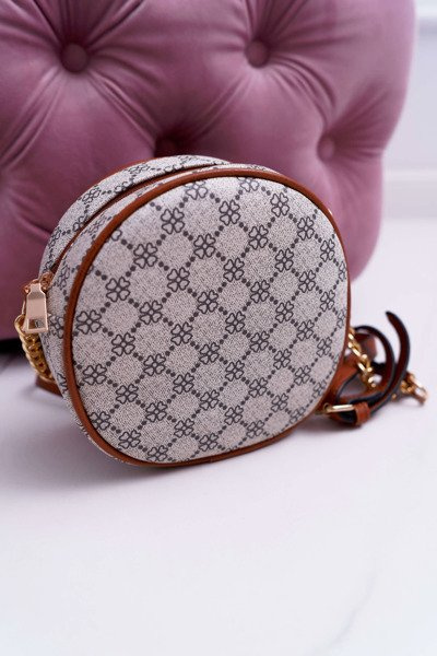 Béžový hnedý okrúhly puzdro