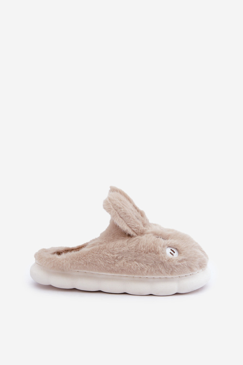 Plyšové Pantofle S Motivem Králíčka Béžové Natasha