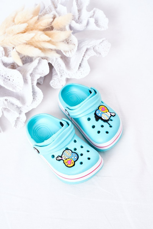 Dětské Pěnové Nazouváky Crocs Zelené-Růžové Lazy Day