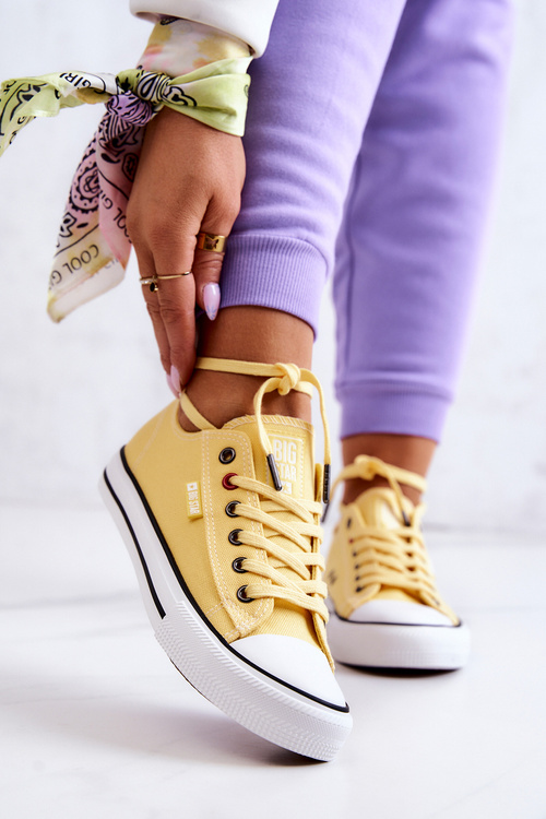 Dámské nízké tenisky Big Star JJ274A002 Žlutá