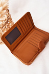 Veľká dámska peňaženka s hnedým vreckom
