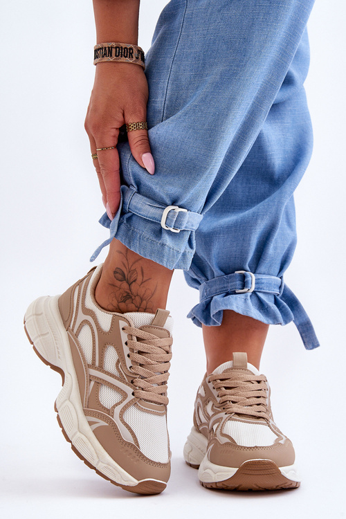 Dámske béžové športové topánky contiro