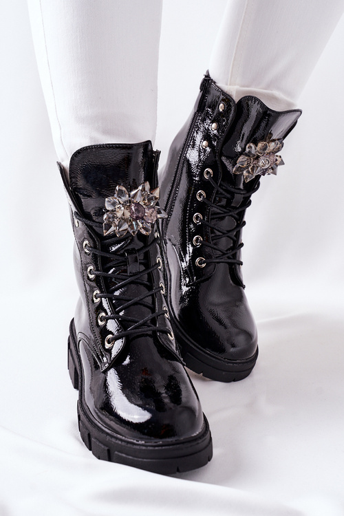 Dámske topánky, topánky, čierne kryštály